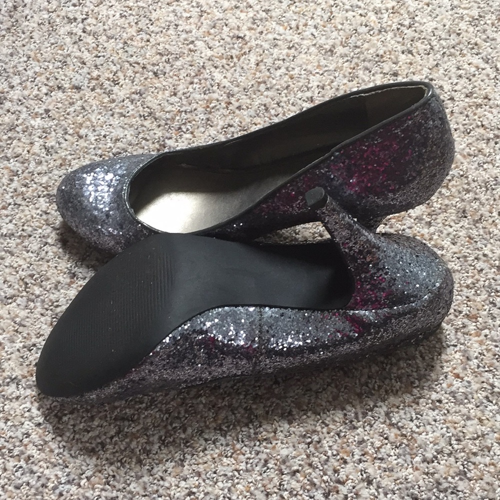 Silver high heels